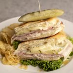 CHICKEN CLUB ON A BUN WITH A SIDE